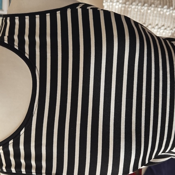 NWT Banana Republic Black/White Stripe Knit Dress Size 2 - Picture 3 of 9